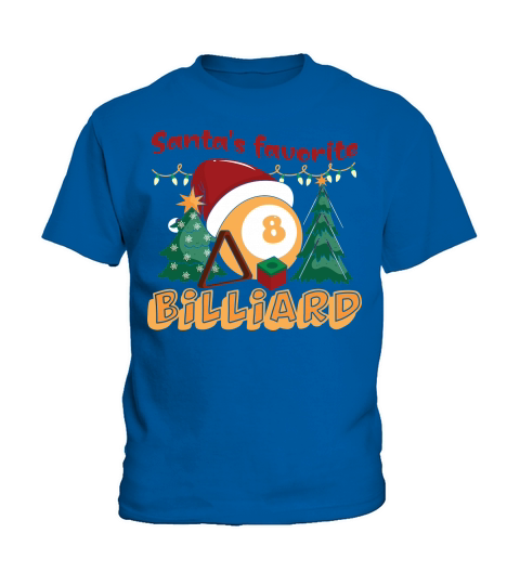 Christmas Sport Christmas Santas Favorite Billiard Kids T-Shirt