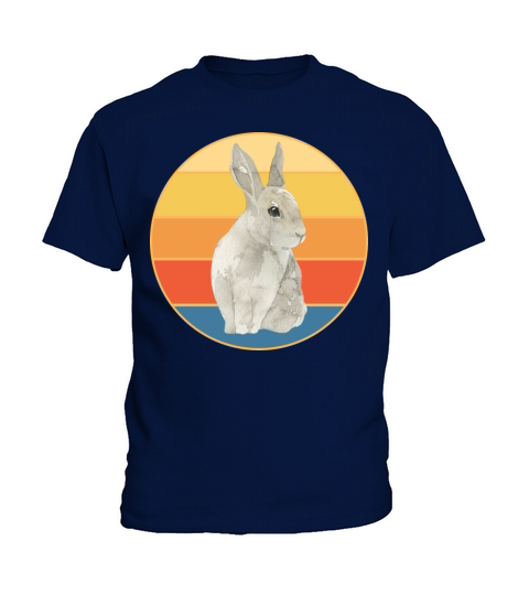 Cute Rabbit Bunny Retro Sunset Vintage Animal Pet Kids T-Shirt