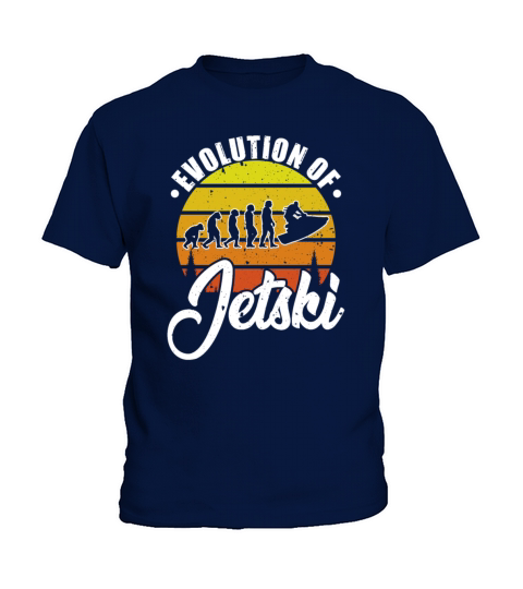 Evolution Of Jetski Vintage Wassersport Jetboot Kids T-Shirt