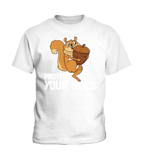 Protect Your Nuts Deez Nuts Mens Funny Squirrelfu Kids T-Shirt