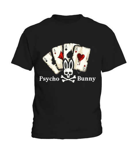 Psycho Bunny Gambler Funny Kids T-Shirt