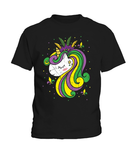 Unicorn Lover Mardi Gras New Orleans Louisiana Kids T-Shirt