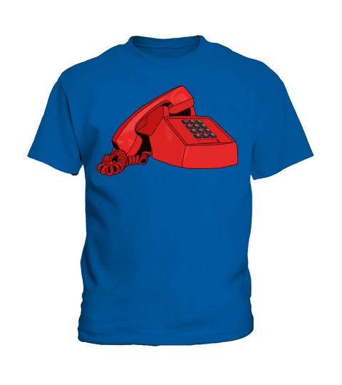 Vintage 80s 90s retro red telephone Kids T-Shirt