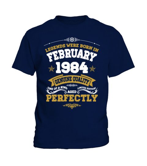 Vintage Aged To Perfection Ferbuary 1984 Kids T-Shirt