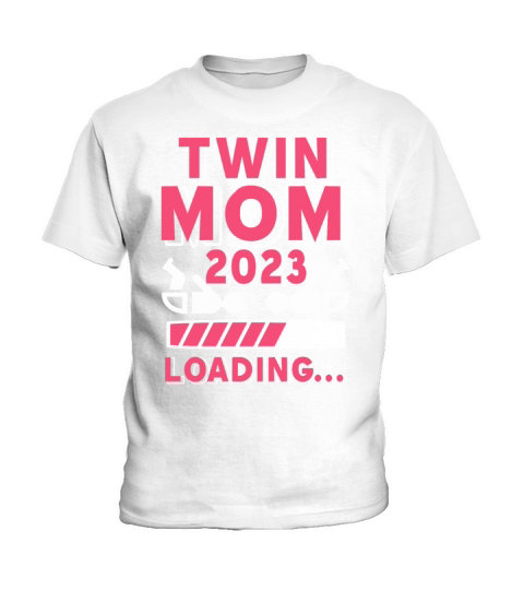 Womens Twin Mama Twin Mom to Be Pregnancy Kids T-Shirt