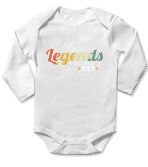 18th Birthday Retro Vintage 2005 Sayings Long Sleeve Baby One-Piece