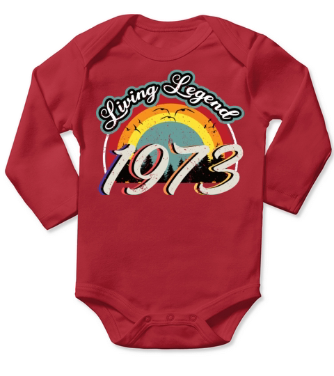 50th birthday vintage 1973 living legend 1973 Long Sleeve Baby One-Piece