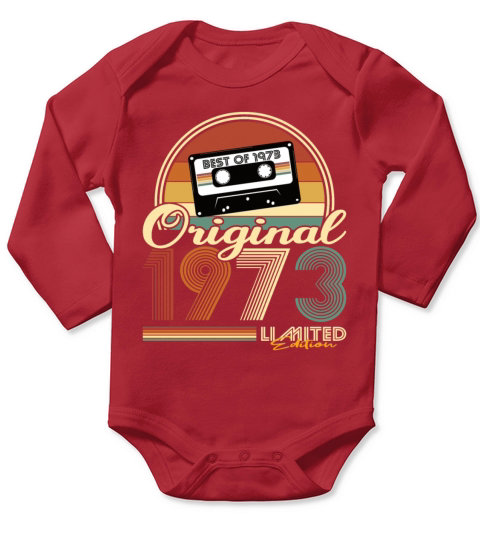 50th birthday vintage 1973 original 1973 Long Sleeve Baby One-Piece