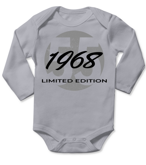 55th birthday men women 55 years 1968 vintage Long Sleeve Baby One-Piece