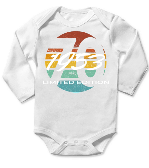 70th birthday men women 70 years 1953 vintage Long Sleeve Baby One-Piece