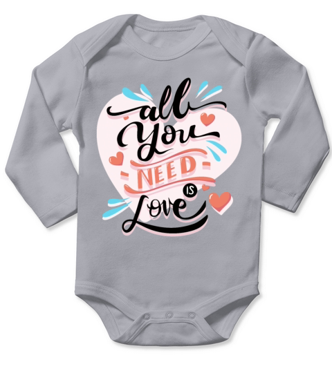 All you Need is love Long Sleeve Baby One-Piece