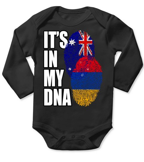 Armenian And Australian Mix Heritage DNA Flag Long Sleeve Baby One-Piece