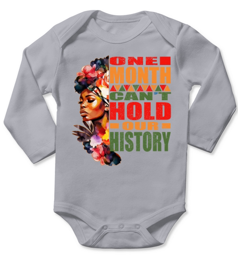 Black History Month Juneteenth African Women Long Sleeve Baby One-Piece