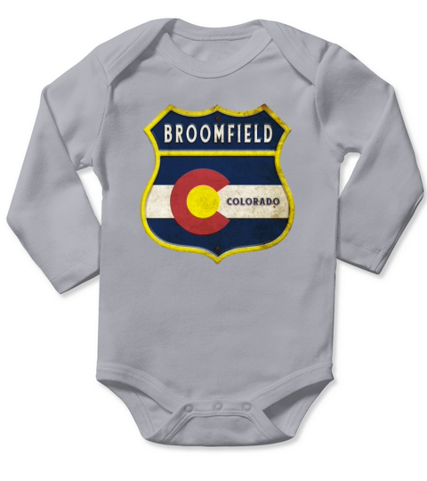 Broomfield Colorado crest design Long Sleeve Baby One-Piece