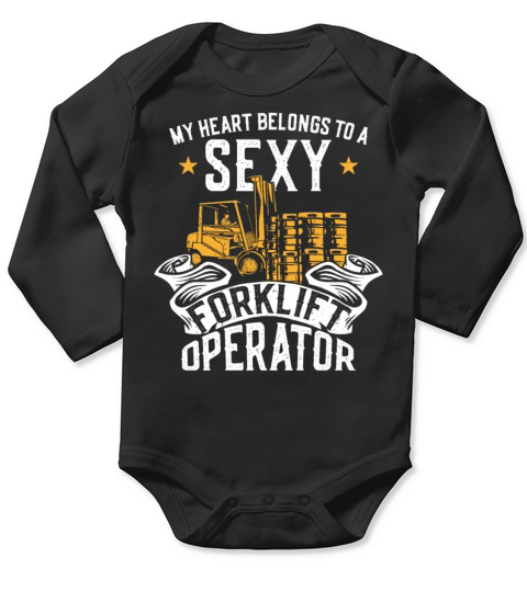 Certified Forklift Truck Operator Long Sleeve Baby One-Piece
