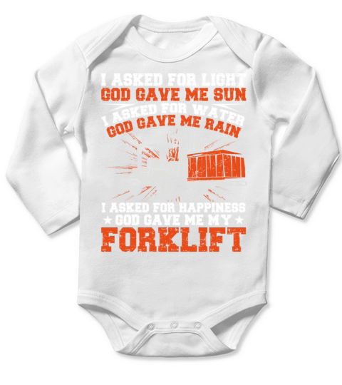 Certified Forklift Truck Operator Long Sleeve Baby One-Piece