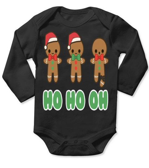 Christmas Gingerbread Man Long Sleeve Baby One-Piece