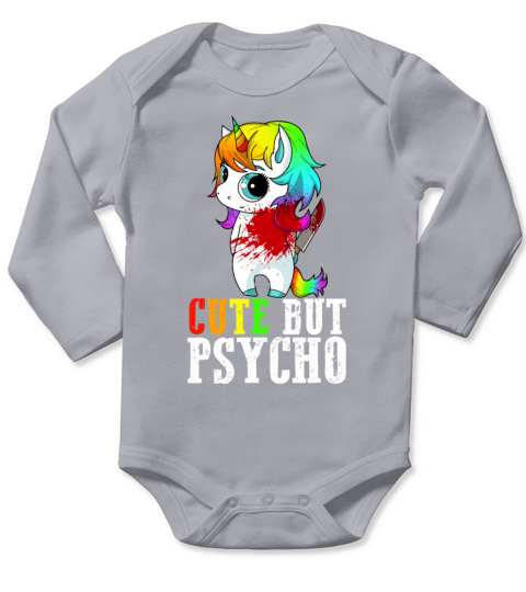 Cute But Psycho Christmas Gift Long Sleeve Baby One-Piece