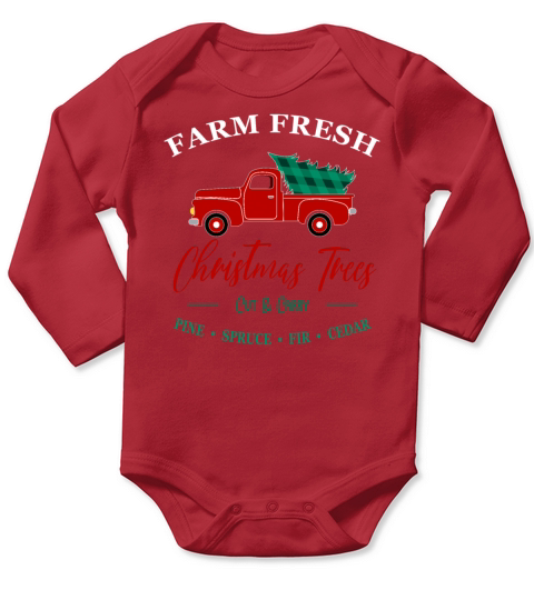 Farm Fresh Christmas Trees Cut and Carry Long Sleeve Baby One-Piece