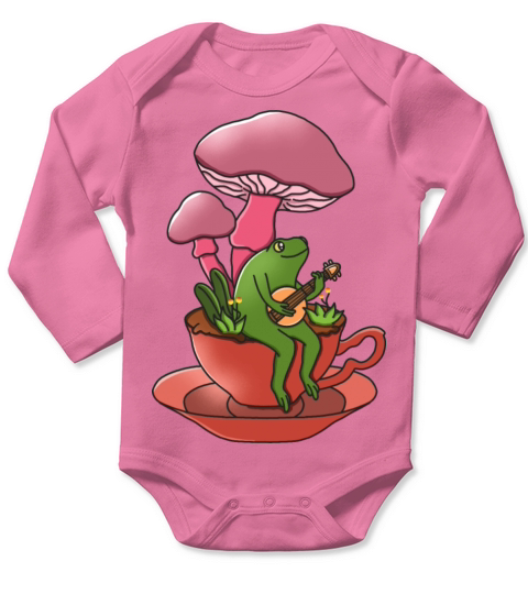 Frog and Banjo Long Sleeve Baby One-Piece