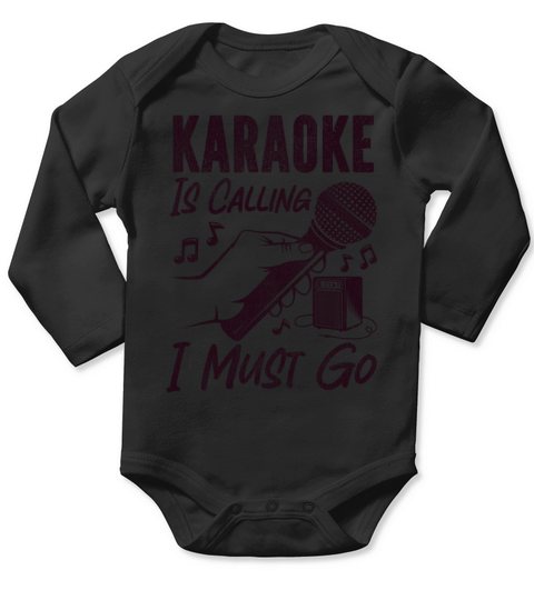 Karaoke Singer Vintage Karaoke Is Long Sleeve Baby One-Piece