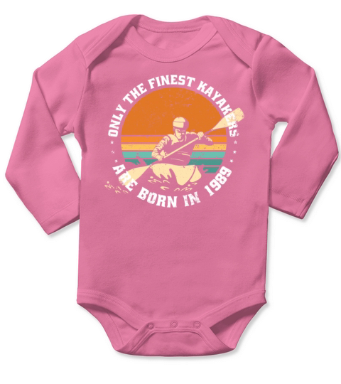 Kayak-Rafting KAYAKER Vintage 1989 Birthday Long Sleeve Baby One-Piece