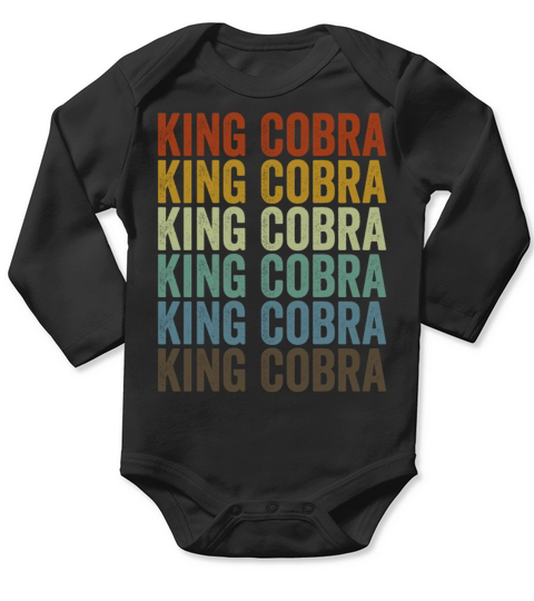 King Cobra Vintage Snake Long Sleeve Baby One-Piece