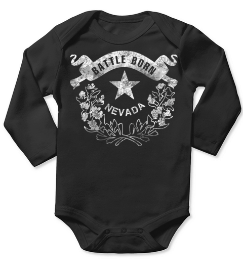 Nevada Battle Born Retro Vintage Souvenir Long Sleeve Baby One-Piece