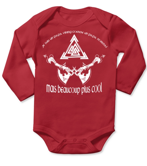 Papa viking cool Long Sleeve Baby One-Piece