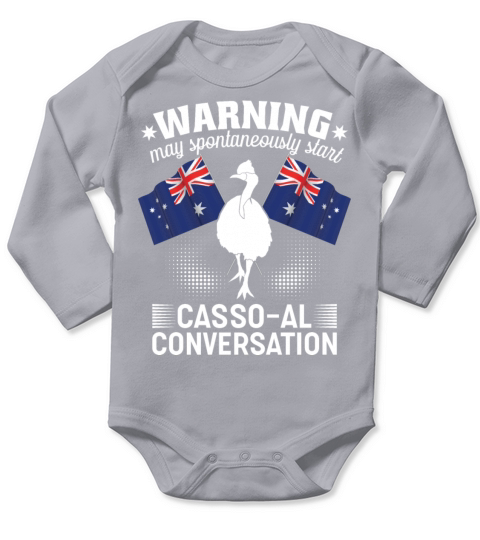 Retro Cassowary Vintage Cassowaries Quote Long Sleeve Baby One-Piece