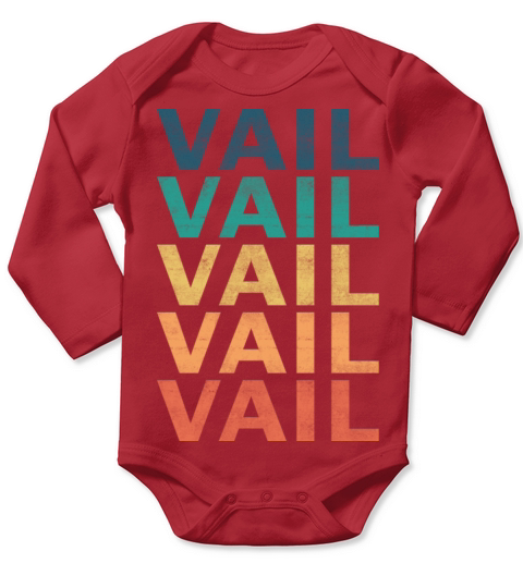 Vail Name T Shirt - Vail Vintage Retro Name Gift I Long Sleeve Baby One-Piece
