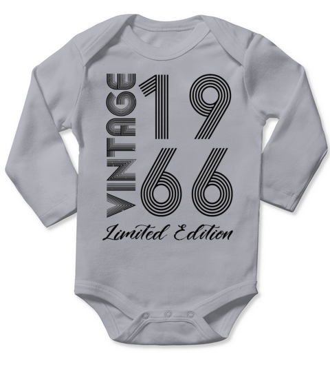 Vintage 1966 Vintage Birthday Retro Vintage Long Sleeve Baby One-Piece