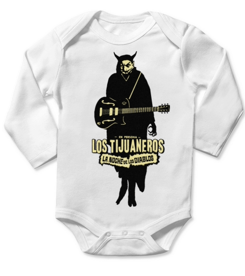 Vintage Mexican Band of Rockabilly Horror Long Sleeve Baby One-Piece
