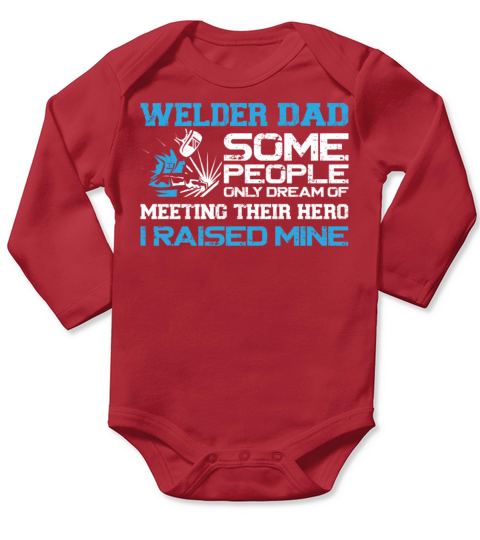 Welder Welding Father Vintage Long Sleeve Baby One-Piece