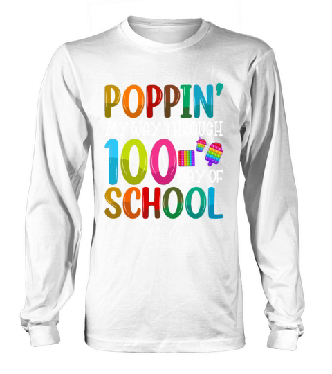 100 Days Of School Design for Kindergarten Teacher Long sleeved Unisex