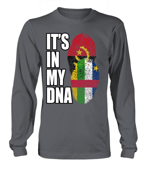 Angolan And Central African Mix Heritage DNA Flag Long sleeved Unisex