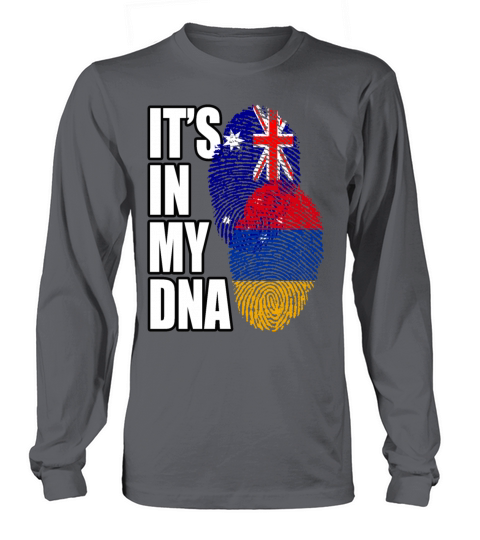 Armenian And Australian Mix Heritage DNA Flag Long sleeved Unisex