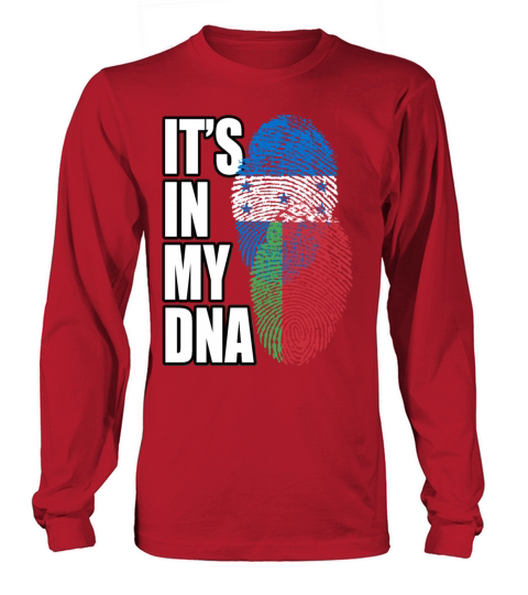 Belarusian And Honduran Mix Heritage DNA Flag Long sleeved Unisex