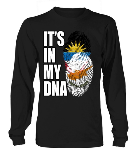 Cypriot And Antiguan Mix Heritage DNA Flag Long sleeved Unisex