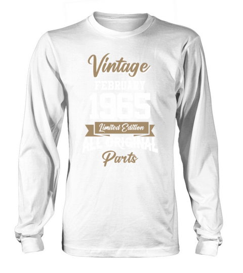 February 1965 Vintage Birthday Present Long sleeved Unisex