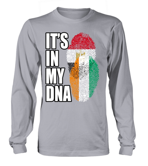 Ivorian And Egyptian Mix Heritage DNA Flag Long sleeved Unisex