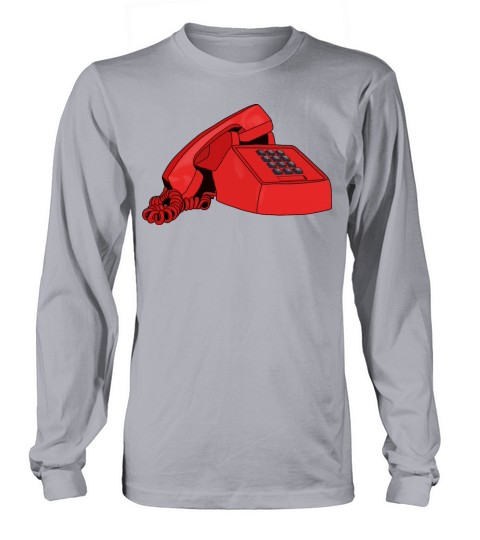Vintage 80s 90s retro red telephone Long sleeved Unisex