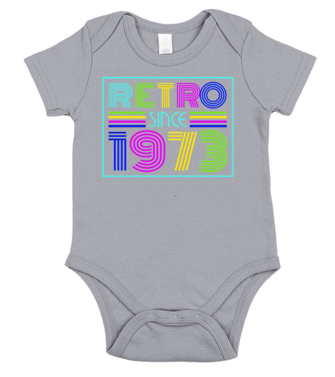 1973 Vintage born in Retro age Birthday gift idea Short Sleeve Baby One-Piece