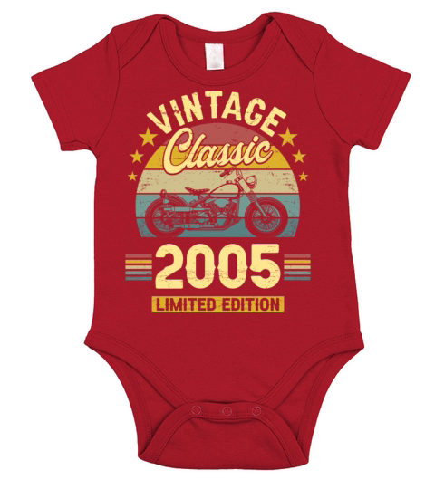 2005 18 Years Old Vintage 18th Birthday Short Sleeve Baby One-Piece