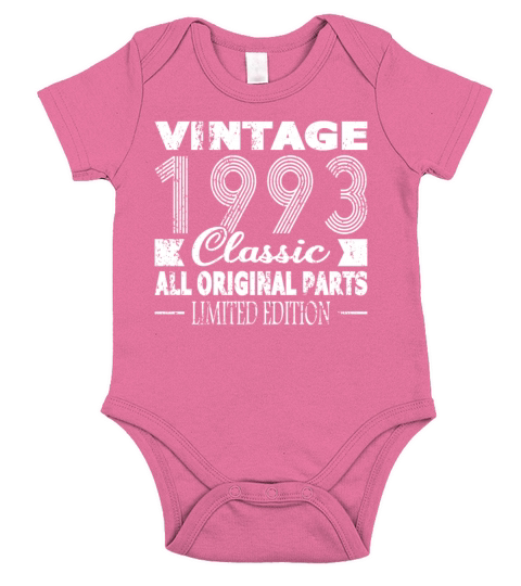 30th birthday vintage 1993 classic 1993 Short Sleeve Baby One-Piece