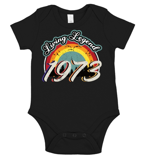 50th birthday vintage 1973 living legend 1973 Short Sleeve Baby One-Piece
