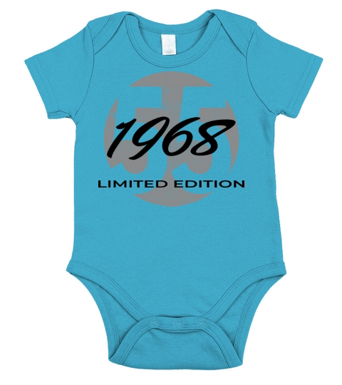 55th birthday men women 55 years 1968 vintage Short Sleeve Baby One-Piece