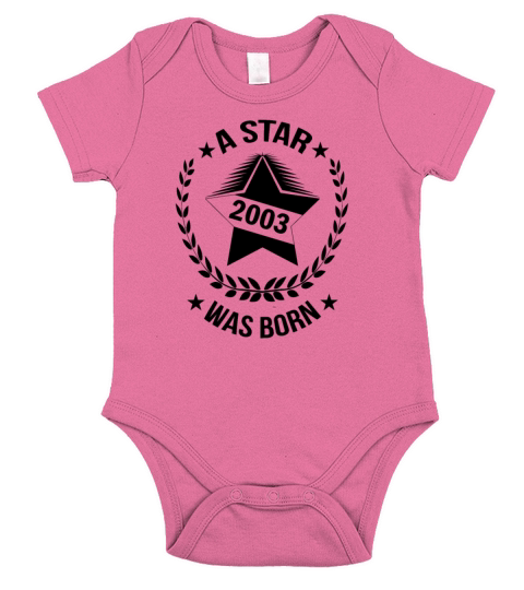 A star was born in 2003 Short Sleeve Baby One-Piece