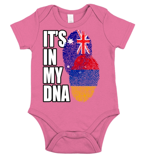 Armenian And Australian Mix Heritage DNA Flag Short Sleeve Baby One-Piece