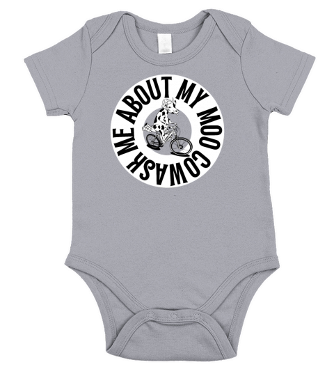 Ask Me About My Moo Cow Short Sleeve Baby One-Piece